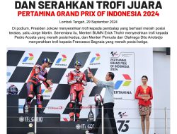 Jokowi Hadiri Langsung Pertamina Grand Prix of Indonesia & Serahkan Trofi untuk Para Juara