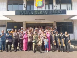 Momen Haru Apel Pagi Polsek Bekasi Barat Sekaligus Pelepasan Purna Tugas Ipda Dudu Ruswandi